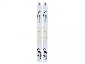 Лыжи Лесные, дерево-пластик, длина 175 см, ширина 11 см, с накладками