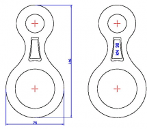 Восьмерка классическая 3500 кг дюралевая
