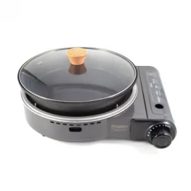 Плита настольная газовая Следопыт-Magma со сковородой и крышкой, диаметр 26 см