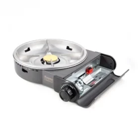 Плита настольная газовая Следопыт-Magma со сковородой и крышкой, диаметр 26 см